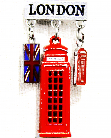 Keychain with Telephone Booth in London